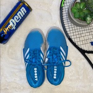 NWT Blue Adidas Boost Tennis Court Shoes!